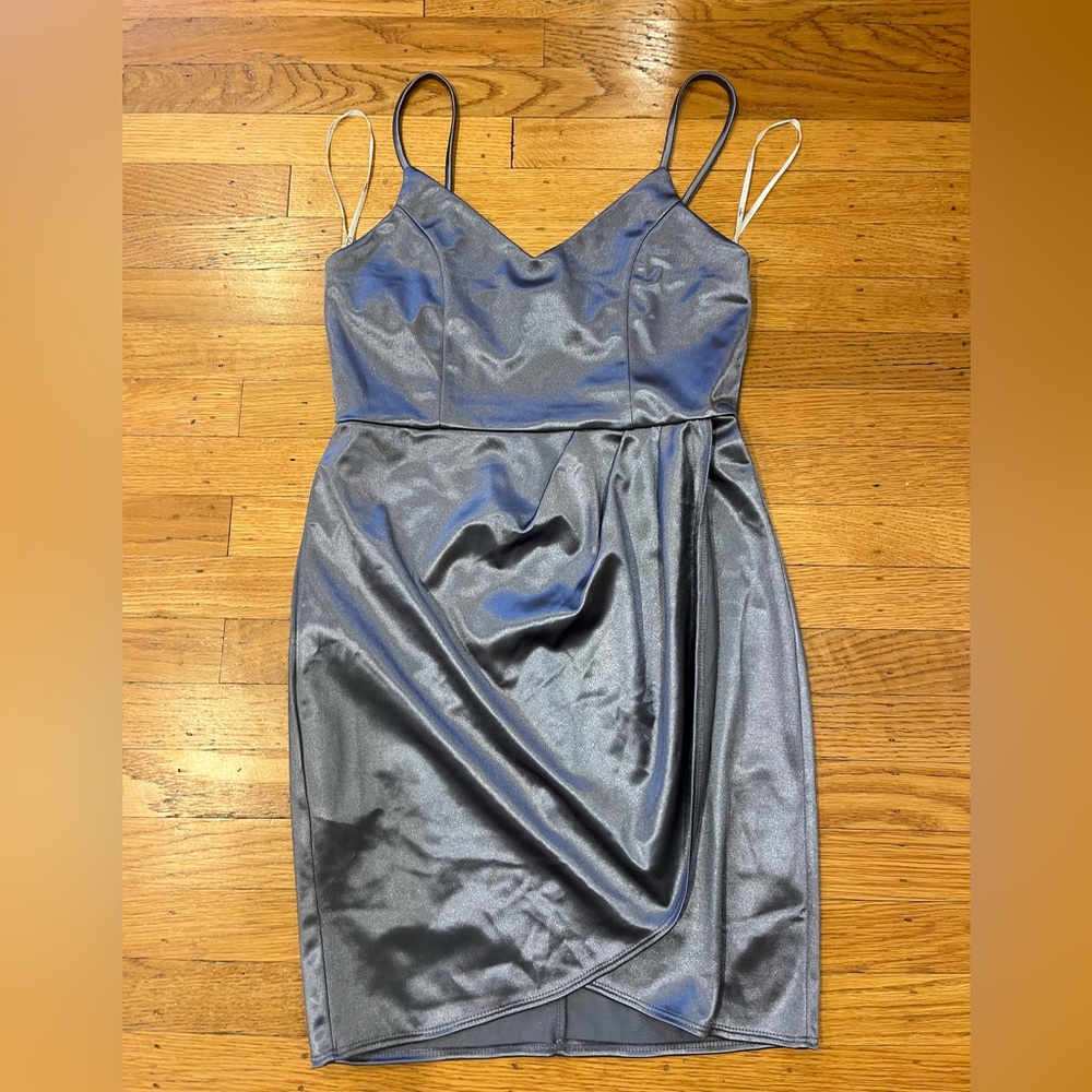 Lulu's Metallic Blue Mini Dress